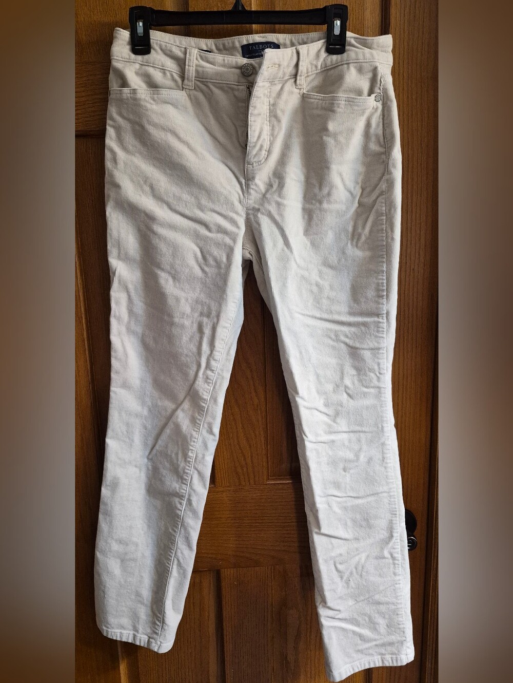 Talbots Women's Cream Straight Corduroy pants
